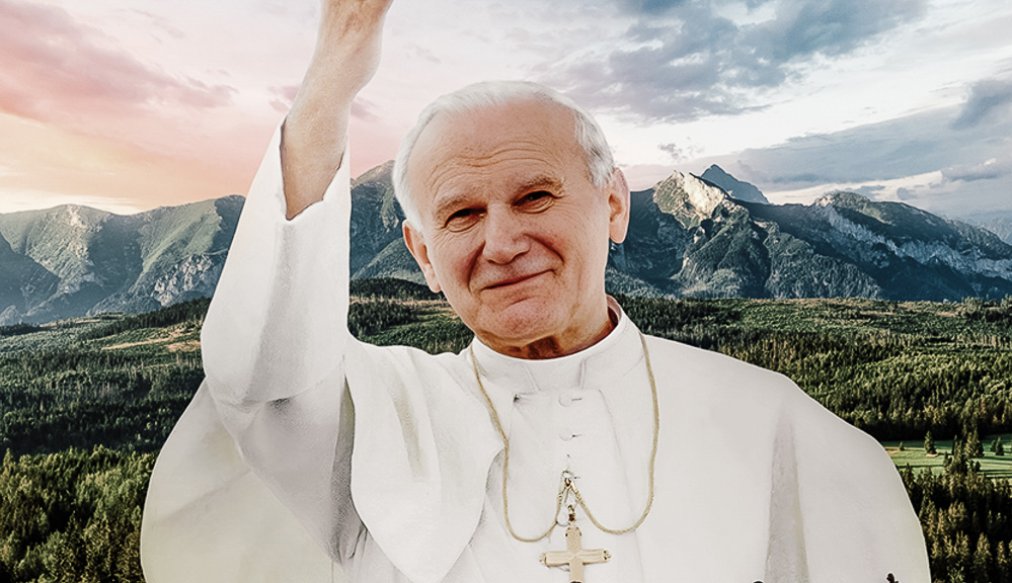Jan Paweł II na tle gór